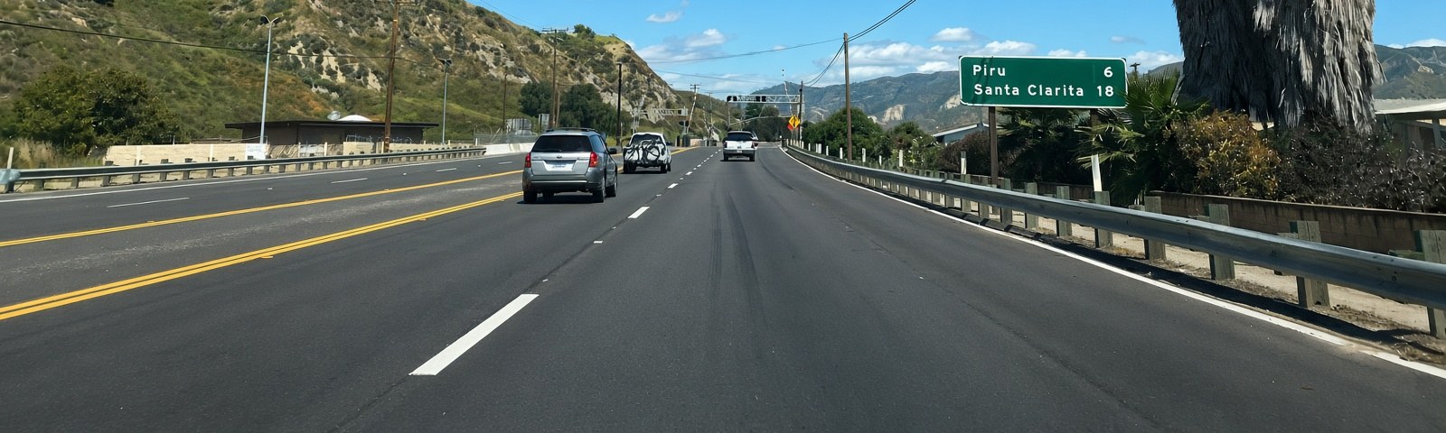 Highway sign for Santa Clarita, California